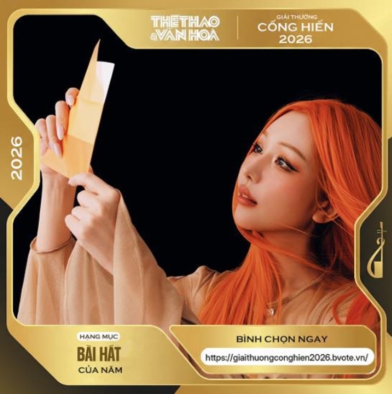 MIN từng nhận được 3 đề cử giải Cống hiến