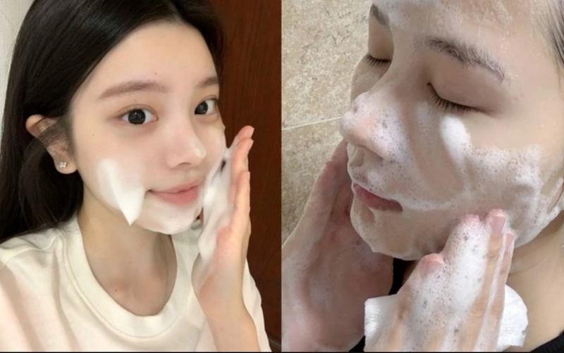 Rửa mặt bằng sản phẩm phù hợp giúp da sạch thoáng mà không bị khô căng. 