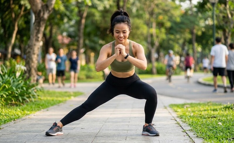 Vận động đều đặn giúp tăng tiêu hao năng lượng, giữ cơ và hỗ trợ duy trì vóc dáng. 